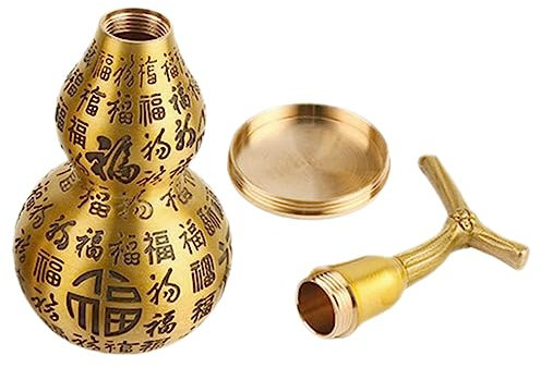 PRETYZOOM Kupferne Gourd-Figur Vintage Glücksbringer Schatz-skulptur Dekoratives Heim Büroaccessoire Leicht Tragbarer Tischschmuck Mit Chinesischem Feng Shui-Motiv
