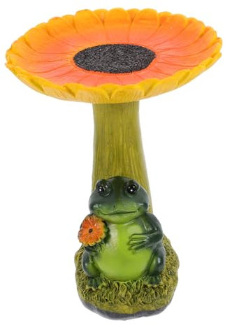 UKCOCO Fuente De Agua para Pájaros De Comedero De Jardín Diseño De Adorno De Exterior para Aves Accesorio De Decoración De Jardín para Pájaros