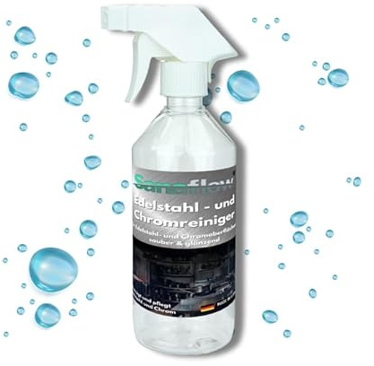 500ml Chrom Reiniger für Bad & Küche – Sanaflow für streifenfreien Glanz auf Armaturen, Duschen & mehr