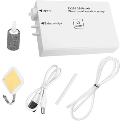 Sharplace Bomba de Aire para Acuario, Aireador Portátil, Recargable, Multifunción, Práctico Y Silencioso, para Acuarios Hidropónicos.