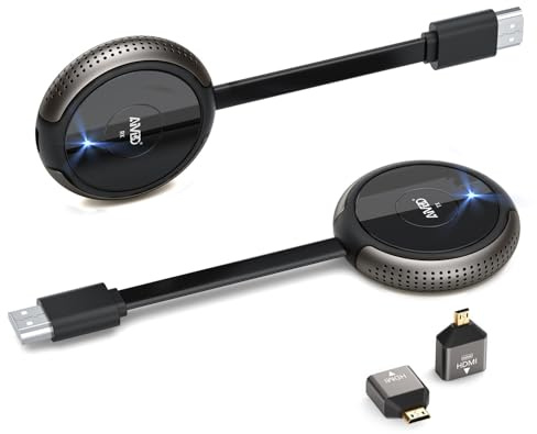 TIMBOOTECH Wireless HDMI Transmitter and Receiver 4K 5.8G, HDMI Wireless Sender Extender, 165FT/50M Streaming Audio Video for Laptop/TV Box/Camera/PS5/Phone to TV/Projector/Monitor