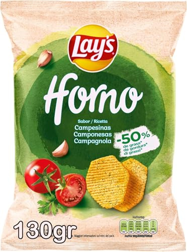 Lay's Horno Campesinas - Patatas Fritas, 130 g (Paquete de 5)