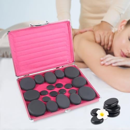 Hot Stones - Set di pietre massaggianti per spa, Hot Stones con set di riscaldamento per massaggi in pietra calda, benessere, terapia, casa, spa per massaggiatori attenti alla salute e alla cura dei