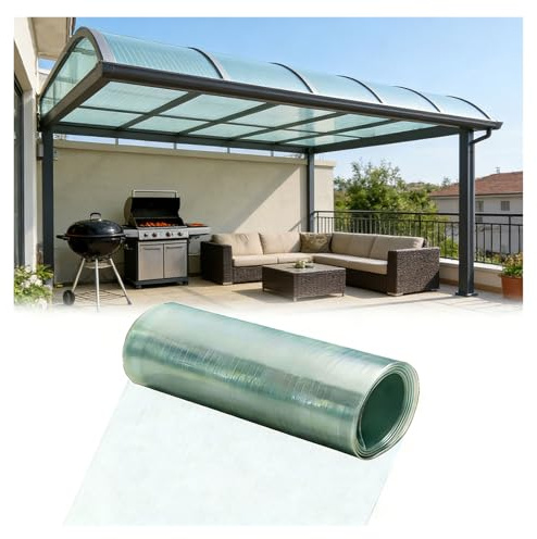 0.8 mm Gewächshausplatten Polycarbonatplatten, Tageslichtplatten Wasserdicht für Gewächshäuser, Folientunnel und Outdoor-Fitnessunterstände(0.7x5m)