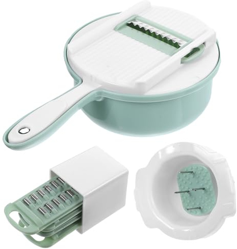 BESPORTBLE Cortador para Rallador de Verduras y Multifuncional de Acero Inoxidable Diseño Ergonómico y Portátil Colores Variados Color Aleatorio Uso en Cocina
