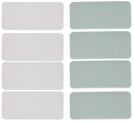 HUSHUI Set di Blocchi di Lucidatura a Doppia Faccia da 8 Pezzi Set di Piastre di Levigatura Durevoli per la Lavorazione di Gioielli Verde + Bianco 9x4x1,25 Cm