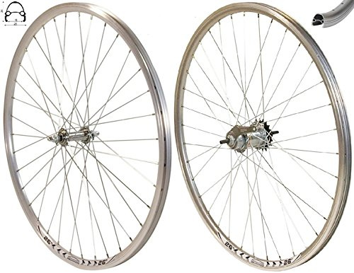 Redondo 26 Zoll Laufrad Set VR + HR Felge Silber Nexus 3 Gang Rücktritt