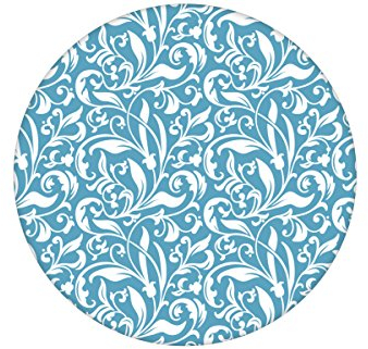 hellblaue florale TapeteVictorian Delight mit victorianischem Muster angepasst an Farrow and Ball Wandfarben - Vliestapete Blumen - GMM Wandtapete (H:3m B: 46,5cm)