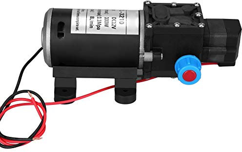 Hochdruck Automatische Wasserpumpe, DC 12V 8L/min Membranwasserpumpe Membranwasserpumpe Elektrische Selbstansaugende Pumpe für Wohnmobil Caravan Boot Waschen Gartenbewässerung