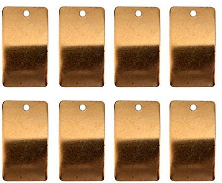 EXCEART 50 Stück Rechteck Kupfer Blank Stempel Tags Dünne Kupfer Rohlinge Kupfer Schmuck Machen für DIY Handwerk Schmuck Machen Schrott Buchung Dekoration