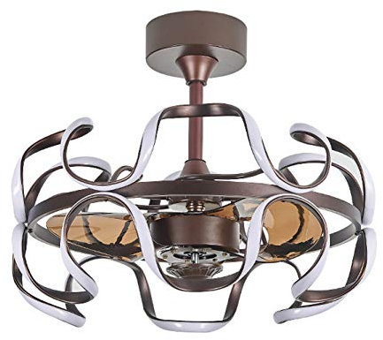 FACAI Ventilatore A Soffitto con Illuminazione E Telecomando Nuovo Stile LED Lampada da Interno Silenziosa Camera da Letto Moderna Soggiorno Camera da Letto