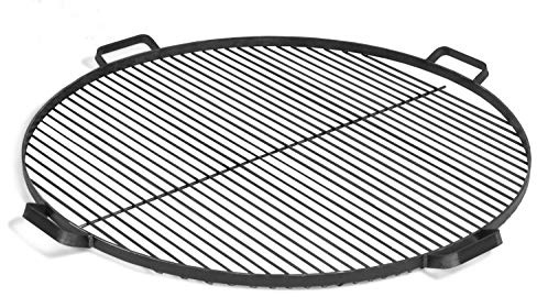 JS Garten Deko Grillrost mit 4 Griffen aus Rohstahl Ø 70 cm Rost für Feuerschalen Grillgitter rund Grillen CookKing