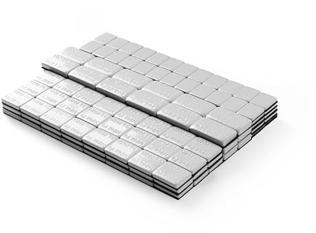 ZERINT 1/4 oz 120 pcs + 1/2 oz 64 pcs + 1 oz 36 pcs Grey, 220Pcs/Box, Mellow Style Adhesive Stick on Wheel Weights Kit, for Cars, Trucks, SUVs, Motorcycles WW-M1RG