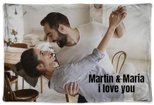 Personalisierte Sofadecke. Decke mit Foto. Decke personalisiert. Verschiedene Größen zur Auswahl. Fotogeschenke. Einseitig personalisierte Fleecedecke. 300 gr/m2. Sofadecke. Ungefähre Größe 190x125cm.