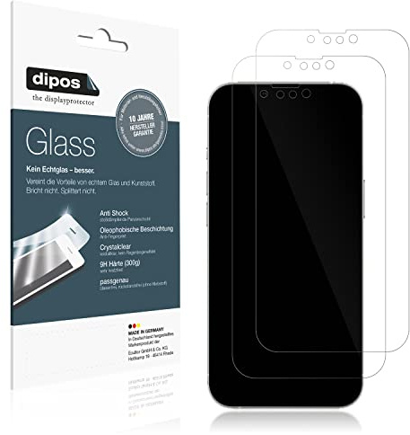 dipos 1x Pellicola Protettiva 9H trasparente per Apple iPhone 14 | Non si rompe e non si scheggia, non è vero vetro, Anti-Shock, si adatta perfettamente, antigraffio, senza bolle, autoadesiva