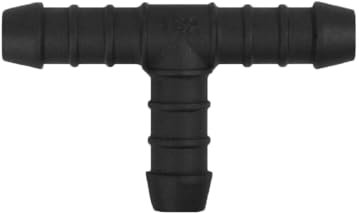 KafTon Tee Connector Plastic Black Hose Pipe Tee Connector Joiner For Garden Water Drip Irrigation (10mm, 1)
