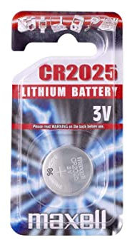 Pilas de botón, Pila de Litio de 3 V para Uso en Juguetes, mandos a Distancia, Llaves del Coche, Relojes, calculadoras, Equipos Deportivos, Dispositivos médicos, Pesos y básculas etc. (CR2025)