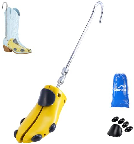 Exshoiu Shoe Boot Stretcher for Thick Feet, 1 Pairs of Height Adjustable Shoe Stretchers, Cowboy Boot Stretcher for High Instep