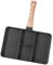 Aluminum 4 Section Non Stick Frying Pan, Suitable for Omelette, Steak, Maifan Stone Coating, Lightweight, Wooden Handle, Divided Grill, 4 Sections Egg, Breakfast Pan for Induction Cooker