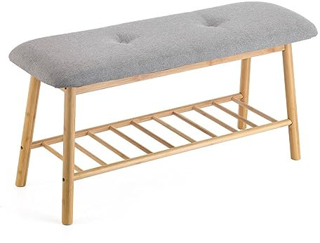 VINTHERA Moa Banco Zapatero en Bambú, 90x30x45 cm