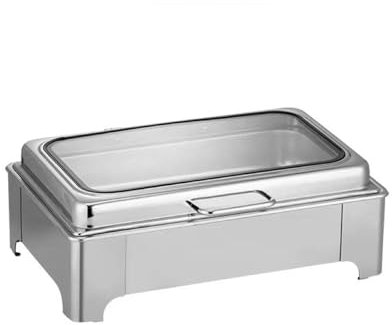 NISMIA Scaldapiatti in Acciaio Inox, Buffet Professionale a bagnomaria, scaldavivande,Rectangle,B