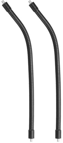 PATIKIL 12 Col de Cygne, 2 Pièces Filetage Mâle 1/4-20 en Métal Universel Flexible Bras de Col de Cygne Tube d'Extension Support pour Caméra d'Action, Téléphone, Microphone, Noir