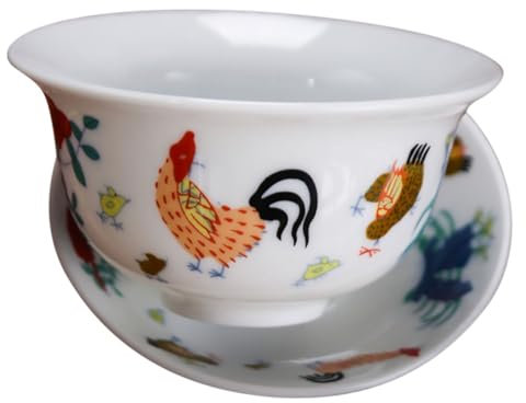 Mikinona Porzellan Teetasse Im Chinesischen Stil Für Tee Zubereitung Zu Hause Büro Deckel Schützt Vor Staub Kreatives Teegeschirr Als Wohndekoration