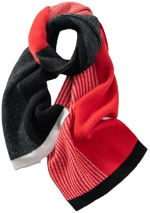 Herren Kaschmirschal Strickwolle Sarves, rot, One size