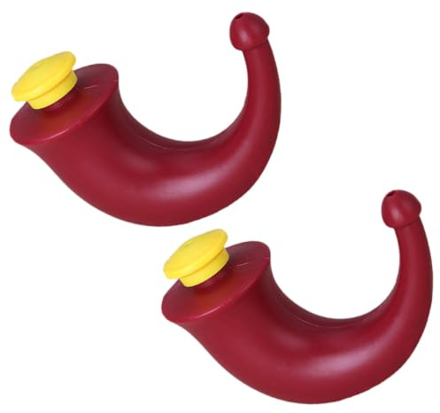 Flacon de Lavage Nasal 2 Pièces en Plastique Rouge, Nettoyeur Nez Adulte | Produits de Nettoyage Nez, Flacon de Nettoyant à Rincer, Bouteille de Rinçage Nasal, Réutilisable et Compact