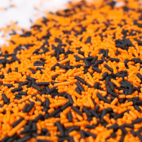 Streuselheld Jimmies Halloween Nr. 2 120g Zuckerstreusel | gruselige Sprinkles als Topping für Monster Muffins essbare Deko-Streusel für gruselige Cupcakes oder Halloween-Kekse