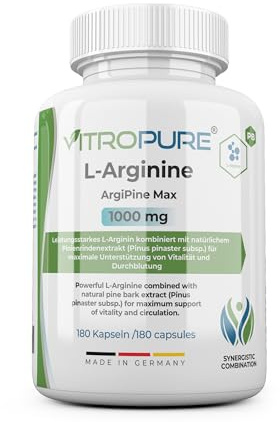 Starke Kombination: Hochdosierte L-Arginin + Pinienrindenextrakt (Pinus Pinaster subsp.), höhere Bioverfügbarkeit dank Sprühgranulationstechnologie,100% vegetarisch, 3-Monats-Vorrat, laborgeprüft