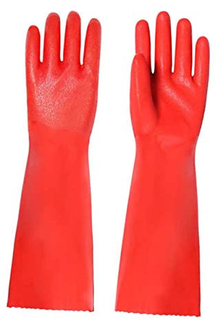 Healeved Thicken Kitchen Cleaning Gloves Non-slip Dishwashing Gloves for Daily Use Warm Lining for Food Prep and Catering