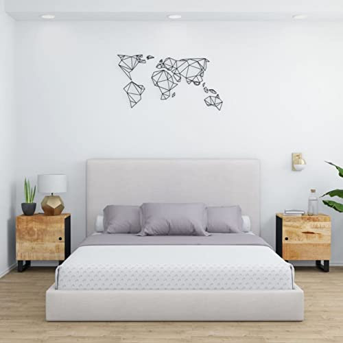 ShGaxin Nachttische 2 STK Nachtschrank, Nachtkonsole, Bedside Tables, Nachtkästchen, Beistellschrank, Nightstand, Nachtkommode, 40x33x46 cm Massivholz Mango