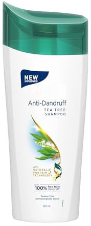 Ant.i-Dandruff Tea Tree Shampoo, Removes up to 100% Dandruff, Soothes Scalp & Nourishes Hair, with Tea Tree oil and Aloe Vera, for men and women, 80ml