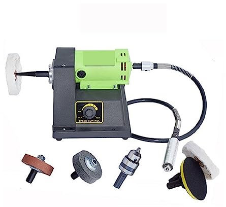 Máquina pulidora, lijadora orbital Máquina pulidora for joyería, carpintería, Mini pulidor de turbina de rueda de tela de alta potencia, molinillo de torno de Jade de 900W, velocidad ajustable para li