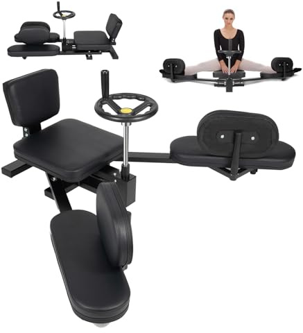 OUBUBY Beinspreizer Mechanischer Spagattrainer für Yoga ,Kampfsport und Spagat ,180° Professioneller Beinspreizer Fitnessgeräte mit PU Polster Pads und Drehkurbel Metall Beintrainer Spagatgerät