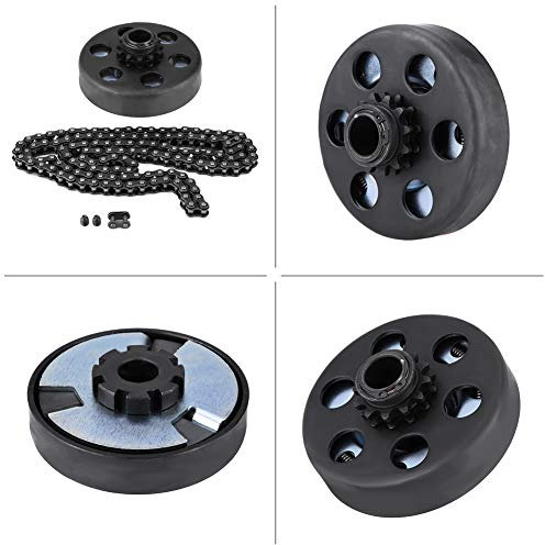 Walfront Couplage Centrifuge 12 Dents 3/4 -BC Vis de Chaîne pour GO Kart Fit pour Le Mini Vélo 6,5 Ch, Matériau en Fer Robuste, Installation Simple pour Le Remplacement du Moteur