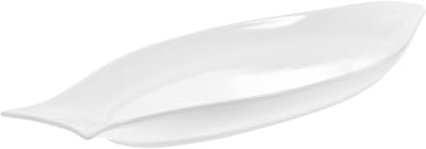 iplusmile 1 pieza Plato de Pescado Ovalado de Cerámica para Servir Casa para Comidas Diseño Elegante y Funcional para Restaurantes y Familia