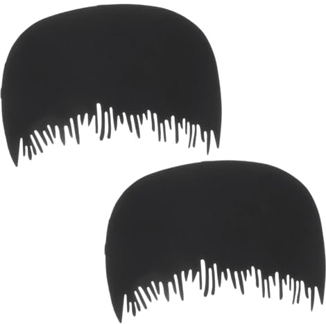 Gatuida Set 2 Pettini per Chioma in Plastica Neri Scudo Protettivo, Strumento Ottimizzatore di Contorno Frontale per Fibre Capillari, Facili da Trasportare per Uomo e Donna
