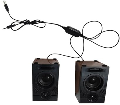 OSRGZRNGR 2 Pieces Computer Bass Speaker Music Player Tool Multimedia Speakers PC Gaming Supply Widely Usage Sound Box Household Studio