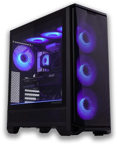 OVERCLOCKERS UK Refract Gaming Indigo Pre-Built Gaming PC – AMD Ryzen 7 9800X3D CPU, RTX 5080 GPU, 32GB DDR5, 2TB NVMe SSD – Elite 1440p/4K Gaming Performance – Phanteks Eclipse G400A RGB