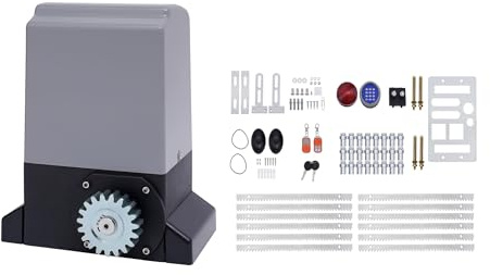 550 W, attuatore per cancello scorrevole, 12 m/min, set di finecorsa magnetico, 1200 kg, apriporta scorrevole con 2 telecomandi in metallo, per hotel, fabbriche, scuole