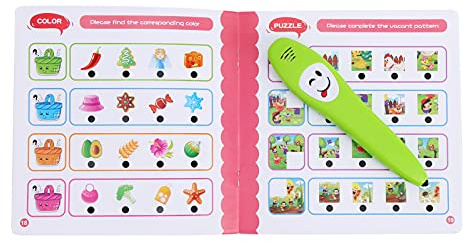 ZJchao Stylo de Lecture Interactif pour Enfants pour l'apprentissage de l'anglais et la Cognition Animale, Jouet éducatif pour Le Développement de la Pensée Logique des Enfants (Stylo