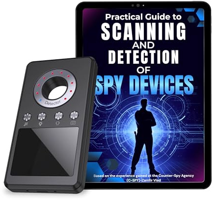 SMT SECURITY Detector de Cámaras Ocultas Antiespía – Escáner RF para GPS y Micrófonos, Detector de Dispositivos de Escucha Inalámbricos, Portátil para Casa Oficina Hotel Privacidad