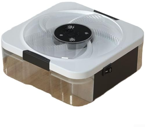 Piège à mouches automatique avec lumière LED et appât de farine de poisson, rotatif à 360 °, attrape-insectes électrique rechargeable par USB pour cuisine, restaurant (2 1)