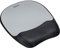 Fellowes Memory Foam Handgelenkauflage mit Mauspad für optische Mäuse, ergonomisch, mit weicher Schaumstofffüllung und Stoffbezug - schwarz/Silber