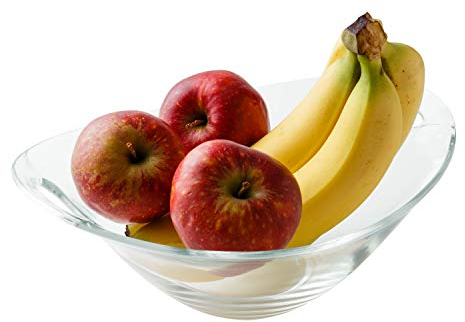 Van Well Glas-Schale Galaxy I Größe XL I Klar I Servier-Schüssel mit 2 Griffen I Salat, Dessert, Obst & Co.
