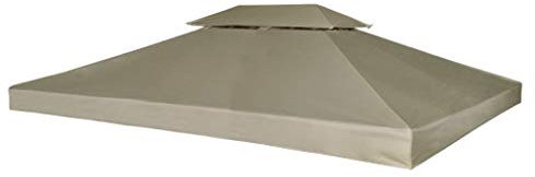 Festnight Copertura Superiore per Gazebo, Ricambio Copertura Gazebo, Telo Impermeabile Ricambio per Gazebo 310g/m² 3x4m Beige