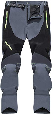 SUKUTU Pantalones de Senderismo Softshell para Exteriores para Hombres Pantalones de Lana Gruesa Calientes Impermeables A Prueba de Viento Deportes de esquí de Nieve
