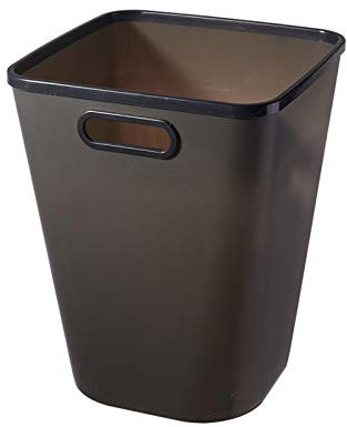 Poubelle Les ordures ménagères simples peuvent verrer la poubelle carrée sans couvercle en plastique créatif en plastique de châssis de recyclage for bureau, salon et chambre à coucher, 3 couleurs Bac